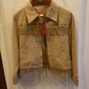 Suede fringe jacket